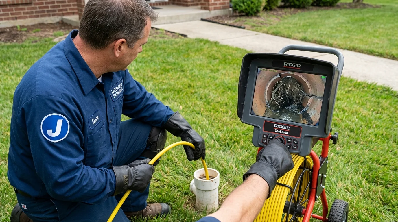 Sewer camera inspection being performed by Johns Plumbing LLC in Towaoc